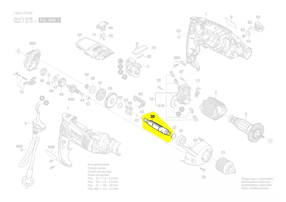 Broche de perçage réf. 2 606 135 130 Bosch